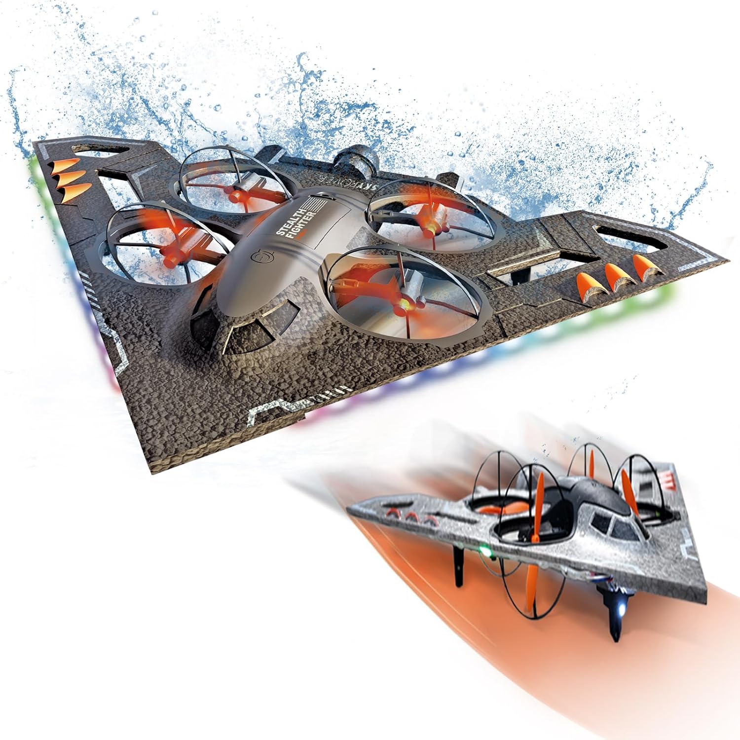 Drone Rc Fighter Jet - 3-in-1 RC Jet Plane, Remote Control
