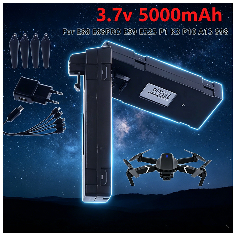 3.7V 5000mAh Rechargeable Li-i - Drone Rc E99 Pro review and price