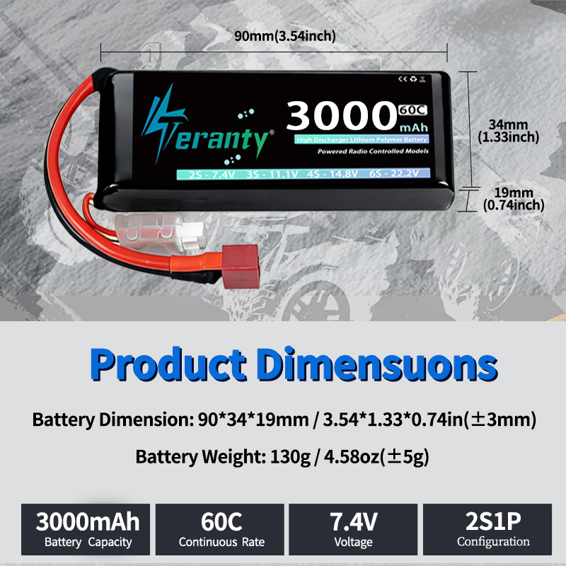 TERANTY 2S 3000mAh Lipo Batter - Drone Rc Board review and price
