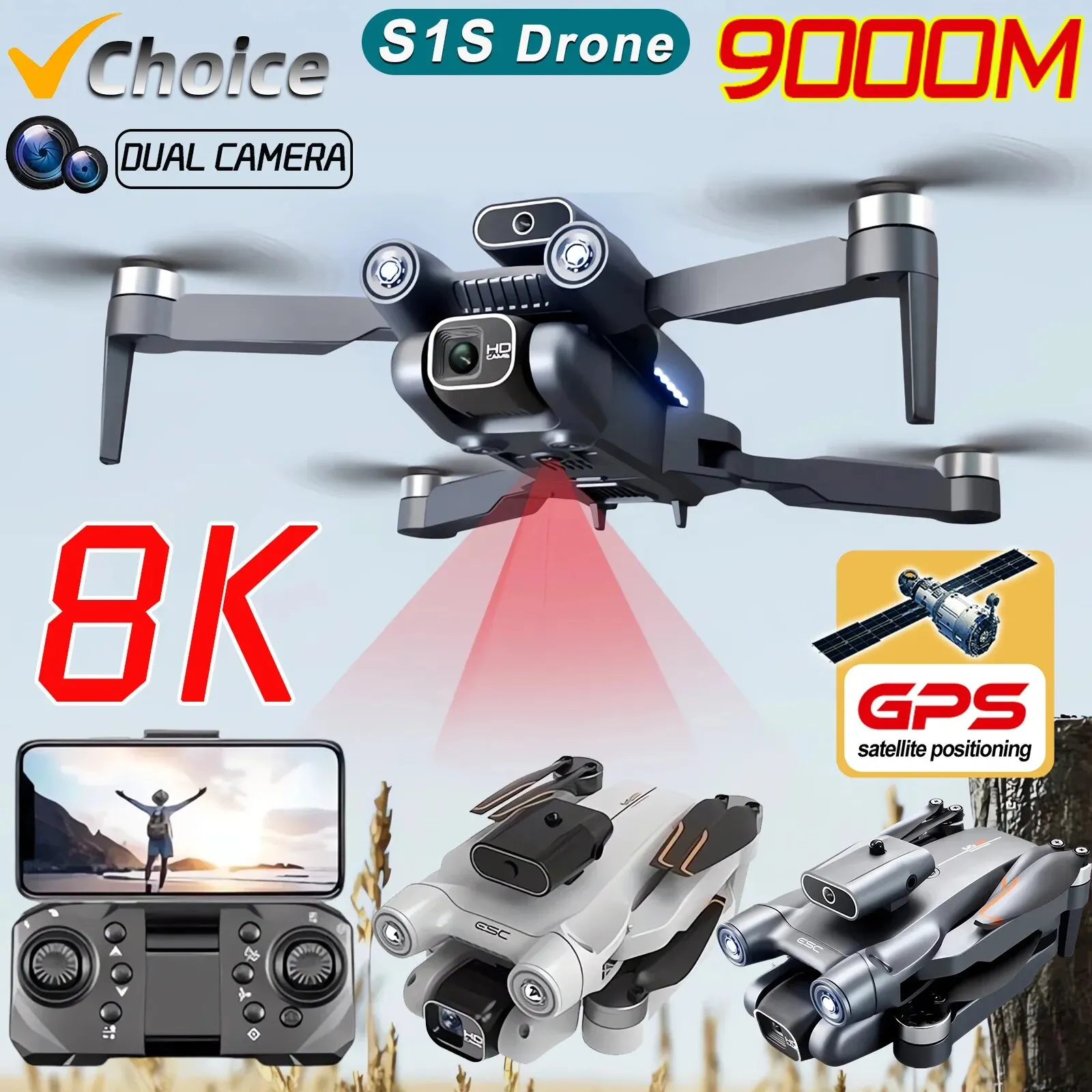 New S1S 5G GPS Drone Camera 8K - Drone Z review and price