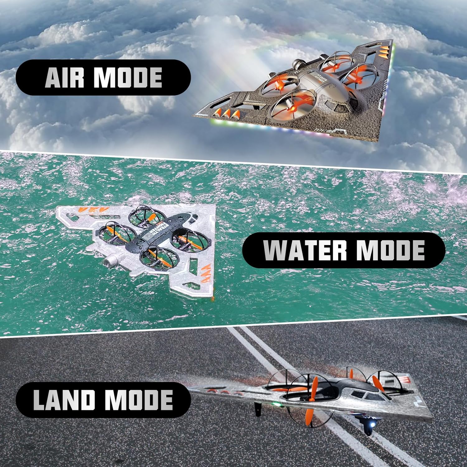 3-in-1 RC Jet Plane, Remote Co - Drone Rc Fighter Jet review and price