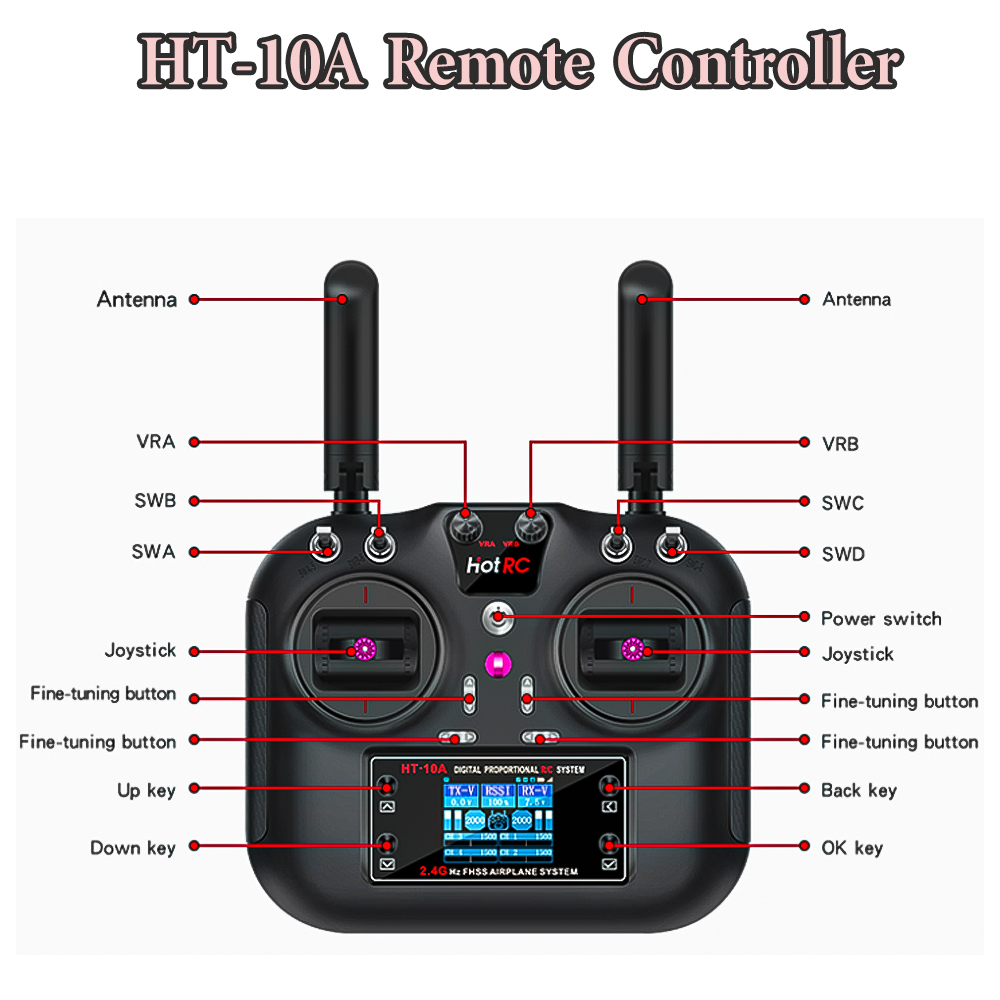 Hotrc HT-10A 2.4G 10CH Transmi - Drone Helicopter Rc review and price